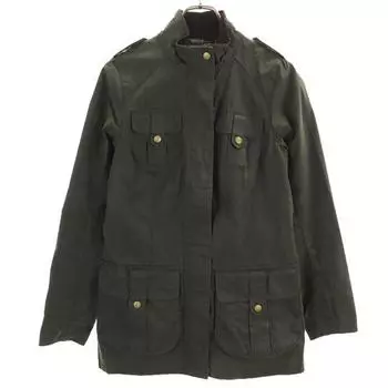 Barbour Lightweight 4oz WAX waxed Jacket USA 4 Green system work Women Used