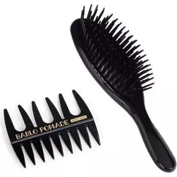 Barbro Pomade Hair Brush & Mesh Comb Set 2-Piece Male Scalp Massage Male