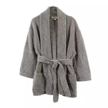 BAREFOOT DREAMS Ron Herman Long sleeve Fluffy Room wear ONE Gray gown Women Used