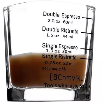 Bareware Lead-Free Whiskey Glass, One Shot, Novelty Design, Measuring Cup, Home Coffee, Espresso, 60ml 60ml