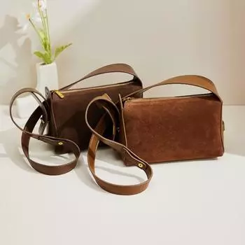 Бархатная булочка из оленьей кожи, новинка 2024 года, женская высококачественная сумка на одно плечо, большая вместительная универсальная сумка через плечо для поездок на работу