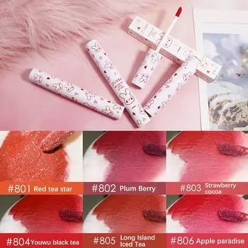 Бархатная глазурь MatteLip, увлажняющая, не легко выцветает, не легко оставляет пятна. One Size красный