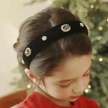 Бархатная кубическая повязка на голову Lucky Bambine для девочек