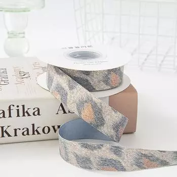 Бархатная лента с леопардовым принтом, бант, аксессуары для волос и одежды, для упаковки подарочных коробок