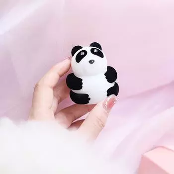 Бархатная милая шкатулка для драгоценностей в виде панды, кольца, серьги, подарочные коробки для упаковки ювелирных изделий чёрный