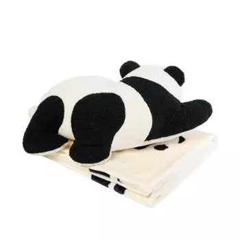 Бархатная плюшевая подушка с изображением панды, одеяло, мягкая подушка для дивана, плюшевая подушка, полностью мягкая кукла с животными, подушка для сна в спальне белый