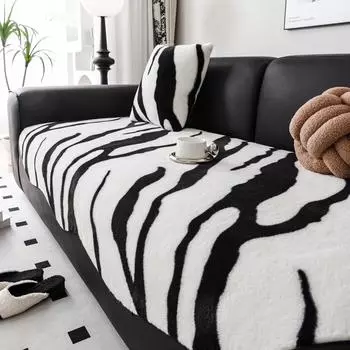 Бархатная подушка для дивана, осенне-зимняя утолщенная плюшевая нескользящая подушка для сиденья, высококачественный легкий роскошный чехол для дивана, ткань 90X90