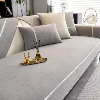 Бархатная подушка для дивана, приятная для кожи, универсальный нескользящий диван для гостиной Four Seasons, однотонная утолщенная спинка дивана из шенилла 70x70