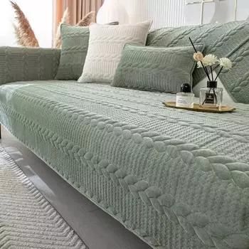 Бархатная подушка для дивана с пшеничным зерном и молоком, осенне-зимняя теплая подушка, однотонный утолщенный чехол для дивана с противоскользящим чехлом 70x70cm