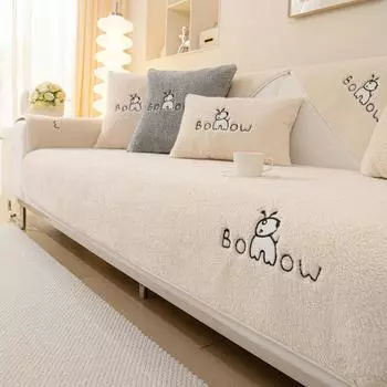 Бархатная подушка для дивана, зимняя плюшевая подушка, новый кожаный чехол для дивана с героями мультфильмов, универсальный нескользящий чехол на спинку, полотенце 70X70