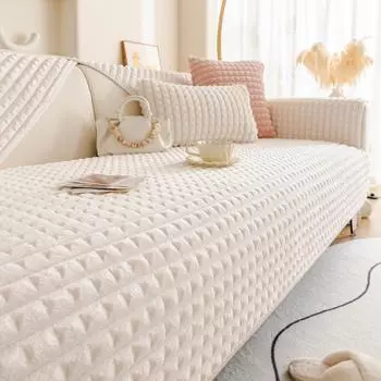 Бархатная подушка для дивана, зимняя утолщенная флисовая теплая нескользящая подушка для сиденья, кожаный чехол для дивана, тканевый чехол 70X70