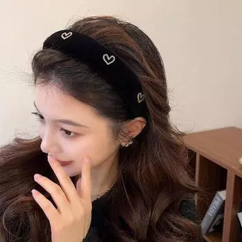 Бархатная повязка на голову для женщин, мытье лица, минималистичный обруч для волос, усовершенствованный повседневный обруч для волос, аксессуары для волос