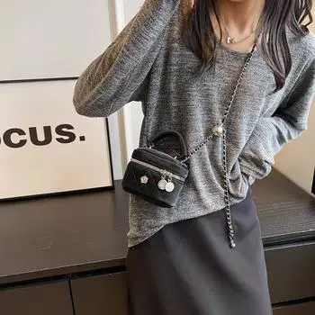 Бархатная ромбовидная сумка-цепочка женская модная портативная маленькая сумка-ведро Xiaoxiangfeng сумка-мессенджер через плечо