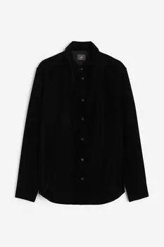 Бархатная рубашка Regular Fit