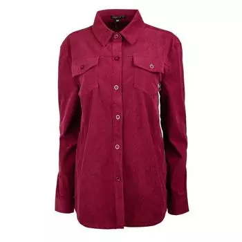 Бархатная рубашка вишневого цвета Женский JOSEPH IN S/M красный