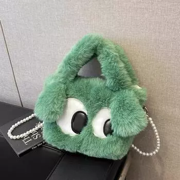 Бархатная сумка через плечо для женщин, однотонная сумка через плечо, универсальная, в стиле вестерн, модная, мягкая, пушистая, с подвесками, новая