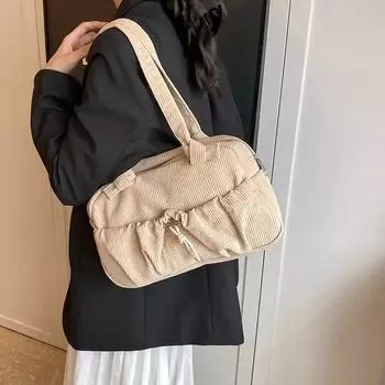 Бархатная сумка через плечо для женщин, вместительная, однотонная, универсальная, элегантные сумки