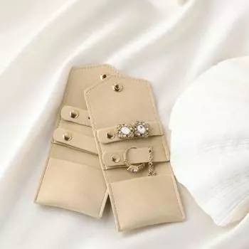 Бархатная сумка для украшений, модная маленькая упаковка, карман для показа украшений, сумка для девочек коричневый