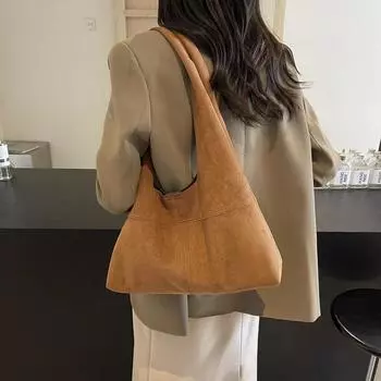 Бархатная сумка с застежкой-молнией, универсальная, простая и популярная, в западном стиле, высокая красота, однотонная, мягкая, новая мода