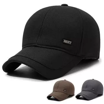 Бархатная толстая пожилая защитная кепка для ушей, теплая, морозостойкая бейсболка, кепка для мужчин на осень-зиму, кепка для среднего возраста для активного отдыха серый