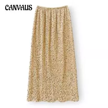 Бархатная юбка-бретелька с блестками, женская посылка, юбка на бедрах, винтажная прямая юбка средней длины, весенне-осенне-зимняя юбка One Size чёрный