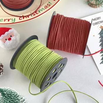 Бархатная веревка длиной 100 ярдов, шириной 3 мм, бархатный шнур для самостоятельного изготовления шнурков для обуви, изготовления ювелирных изделий, ремешка, ожерелья, браслета, плетеной веревки кирпич красный