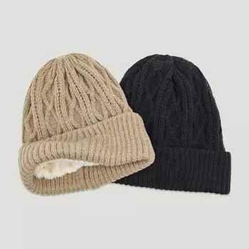 Бархатная вязаная шапка женская зимняя толстая теплая велосипедная защитная шапка для ушей корейская версия с буквами универсальная вязаная шапка для мужчин one size