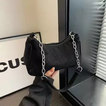 Бархатная женская сумка через плечо повседневная сумка-цепочка женственная личность корейская версия модная