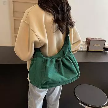 Бархатная женская сумка, новая повседневная универсальная сумка через плечо большой вместимости