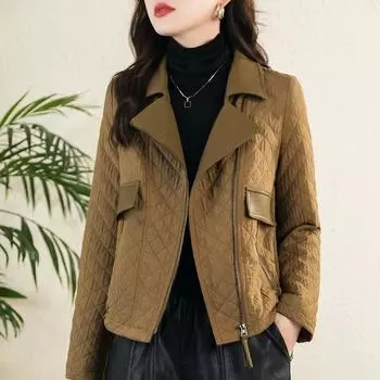 Бархатное и утолщенное пальто для женщин. Короткое осенне-зимнее новое хлопковое пальто с маленькой фигурой. Хлопковое пальто, маленькое хлопковое пальто, уменьшающее возраст. M