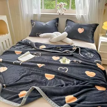 Бархатное одеяло, приятное для кожи, мягкое постельное белье в клетку, одеяла в мультяшном стиле, простыня для взрослых и детей, манта (Нет наволочки) 100x150cm 1pc