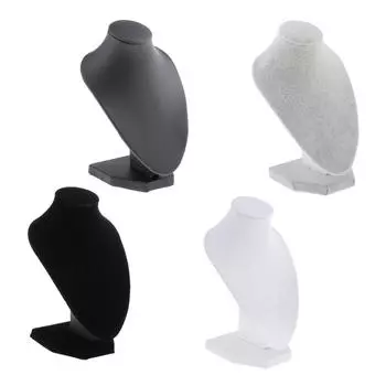 Бархатное ожерелье, бюст, витрины, подвесная цепочка, стойка для ювелирных изделий, черная Velvet Black