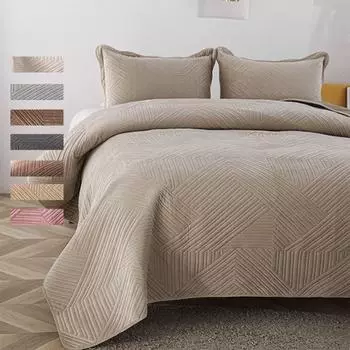 Бархатное покрывало на кровать, стеганый наматрасник, покрывало для кровати размера «queen-size», покрывало для кровати размера «king-size», покрывало для двоих, двуспальные покрывала и одеяла Queen+2 Pillow case