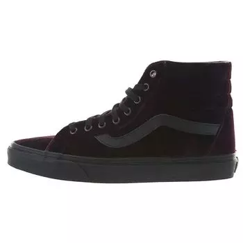 Бархатные кроссовки унисекс Vans Sk8 Hi Re-Issue черный красный черный VN0A2XSBF17