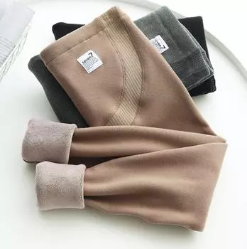 Бархатные леггинсы для беременных, брюки для беременных, теплая зимняя одежда для беременных, утепленные брюки для беременных, одежда XL чёрный