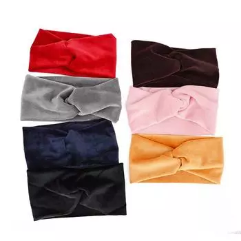 Бархатные повязки на голову для маленьких девочек, зимняя повязка для волос с мягким узлом, тюрбан, детские повязки для волос, аксессуары для волос