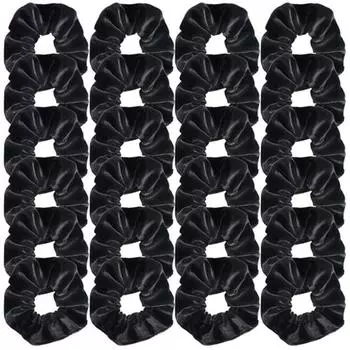 Бархатные резинки для волос черного цвета, мягкие резинки для волос, женская повязка для волос, держатель для хвостика, аксессуары для волос, набор резинок 100 6pcs