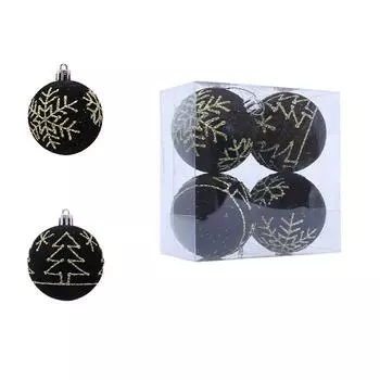 Бархатные рождественские шары 6 см Украшение для рождественской елки Флокированные расписные шары Для праздничного использования