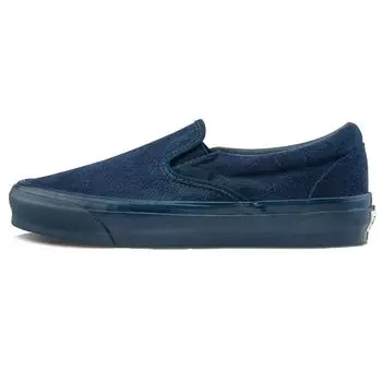 Бархатные слипоны с вышивкой Vans OG Classic — синие кроссовки унисекс с леопардовым принтом VN0A45JK9RG 37