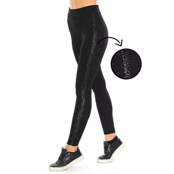 Бархатные женские кожаные леггинсы с высокой талией и вышивкой