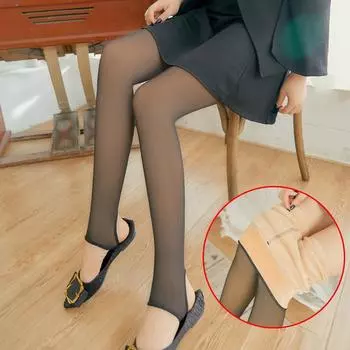 Бархатные женские леггинсы через мясо, теплые штаны, сексуальные леггинсы, сетчатые леггинсы для женщин, зима One Size