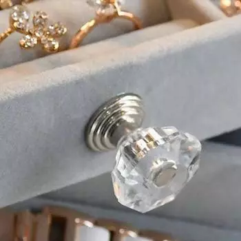 Бархатный акриловый органайзер для ювелирных изделий с 3 ящиками, штабелируемый дисплей для хранения сережек, ожерелий, браслетов, коробка, держатель, чехол для женщин Three layer jewelry бежевый