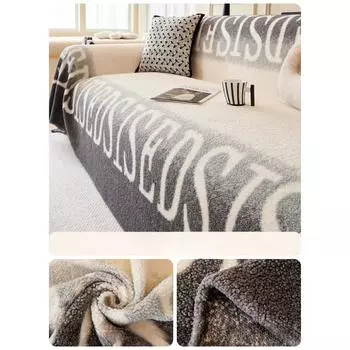 Бархатный чехол для дивана из ягненка, утолщенный плюш осенью и зимой, простой современный чехол для дивана, новая подушка для дивана 180*130