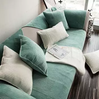 Бархатный чехол для дивана, модный однотонный нескользящий комбинированный чехол для дивана для гостиной, полотенце, четыре сезона, подушка для подлокотника для дивана 70x70cm 1pcs