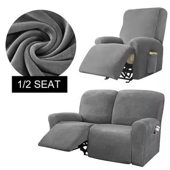 Бархатный чехол для дивана с откидной спинкой, мягкий однотонный моющийся чехол для дивана для ленивых мальчиков, чехол для гостиной, эластичный чехол для дивана для мебели