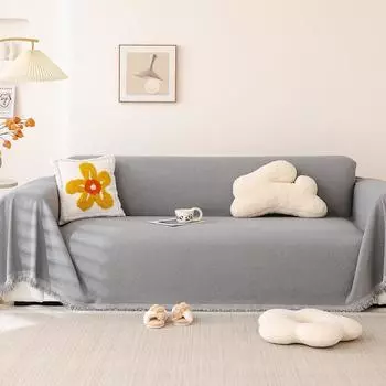 Бархатный чехол для дивана с петлей, полотенце, универсальный нескользящий чехол для дивана на четыре сезона, новый тканевый чехол с защитой от царапин, утолщенный чехол для сиденья 180*130