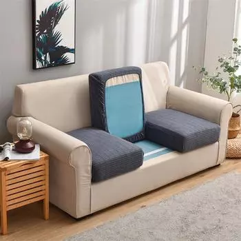 Чехол на подушку из бархата в клетку, эластичный чехол для дивана, универсальный чехол для подушки из ткани Four Seasons All-Inclusive, нескользящий чехол 1PC Size-1