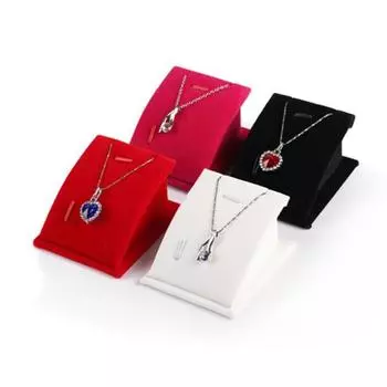 Бархатный держатель, ожерелье, подвеска, цепочка, стенд для демонстрации ювелирных изделий, стойка для показа белый