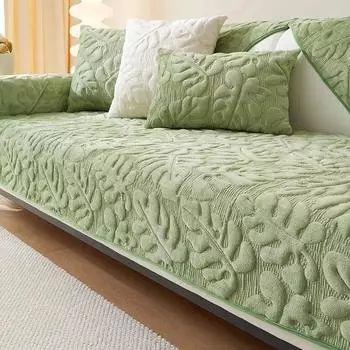 Бархатный диванный коврик с 3D рисунком, новинка зимы, толстая противоскользящая подушка, однотонный универсальный чехол для дивана, тканевое полотенце 70x70cm