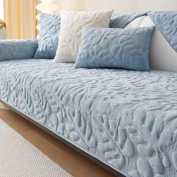 Бархатный коврик для дивана с 3D рисунком, новинка зимы, утолщенная противоскользящая подушка, однотонный универсальный чехол для дивана, тканевое полотенце 70x70cm